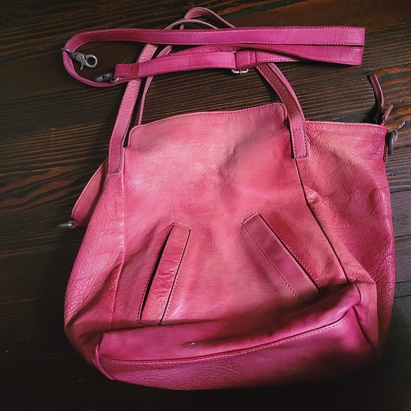 Pink Genuine Leather shoulder bag from Free People - Picture 1 of 5